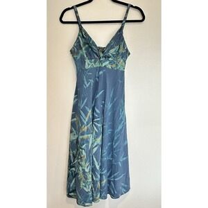 Jams World Hawaiian Tropical Vacation Beach Summer Dress XS Haiku 399 Style Blue